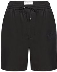 Valentino - Logo Patch Drawstring Shorts - Lyst