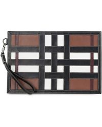 Burberry - Check-printed Zipped Continental Wallet - Lyst