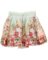 Zimmermann - Wonderland Linen And Silk Flip Skirt - Lyst