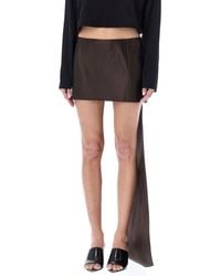 Prada - Double Satin Mini Skirt - Lyst