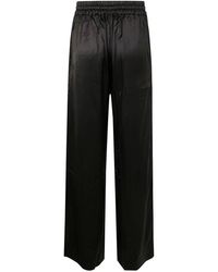 Marine Serre - Wide-Leg Drawstring Satin Trousers - Lyst