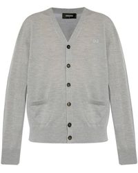 DSquared² - Wool Cardigan With Pockets - Lyst