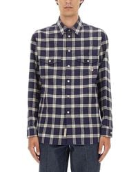 Gucci - Plaid Collared Long-sleeve Shirt - Lyst