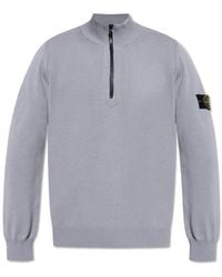 Stone Island - Sweater With Stand-Up Collar - Lyst