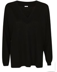 Malo - V-neck Long Sleeved Sweater - Lyst
