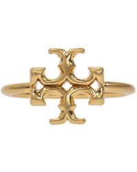 Tory Burch - Kira Goldtone Logo Ring - Lyst