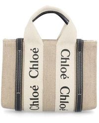 Chloé - Woody Logo Embroidered Mini Tote Bag - Lyst