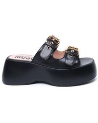 Moschino - Double-buckle Platform Sandals - Lyst