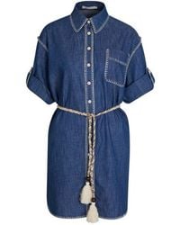 Zimmermann - Denim Mini Dress - Lyst