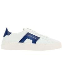 Santoni - Double Buckled Lace-Up Sneakers - Lyst