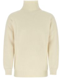 Jil Sander Ivory Wool Sweater - White