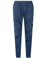 Stone Island - Compass Patch Elasticated Waist Cargo Trousers - Lyst