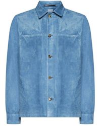 Paul Smith - Pleat Detailed Buttoned Overshirt - Lyst