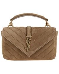 Saint Laurent - College Logo Plaque Tote Bag - Lyst