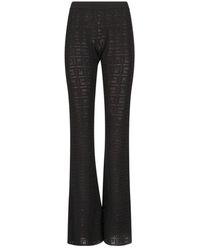 Givenchy - 4g Jacquard Flared Trousers In - Lyst