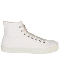 Maison Margiela - Printed Tabi Lace-up Sneakers - Lyst
