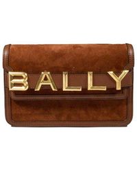 Bally - Logo Detailed Foldover Top Crossbody Bag - Lyst