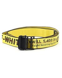 Off-White c/o Virgil Abloh Synthetic Classic Industrial Jacquard Belt in Yellow Womens Accessories Belts 