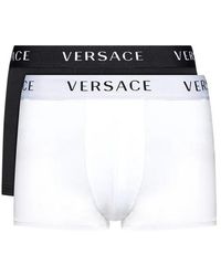 Versace Pack Of Two Cotton Boxer Shorts With Logo - Multicolour