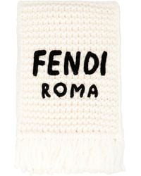 Fendi - Logo Knitted Scarf - Lyst