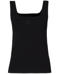 JW Anderson - Tank Top With Anchor Embroidery - Lyst