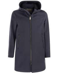 Herno - Wool And Cashmere Parka With Hood - Lyst