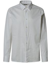 Zegna - White Stretch Cotton Shirt - Lyst