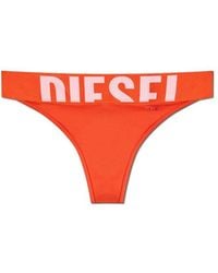 DIESEL - Lola-d-pop Cut-off Logo Bikini Bottoms - Lyst