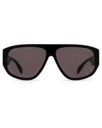 Alexander McQueen - Geometric-frame Logo-detail Sunglasses - Lyst