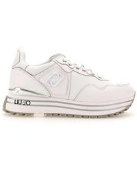Liu Jo - Logo Patch Lace-up Sneakers - Lyst
