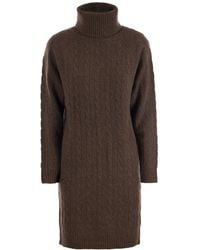 Polo Ralph Lauren - Wool And Cashmere Turtleneck Dress - Lyst