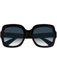 Gucci - Rectangle Frame Sunglasses - Lyst
