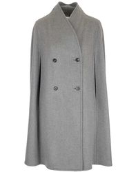 Max Mara Double-breasted Cape - Grey