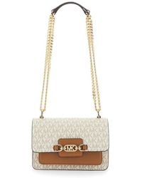 MICHAEL Michael Kors - Heather Large Leather Shoulder Bag - Lyst