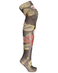 Dolce & Gabbana - Tights With Floral Motif, - Lyst