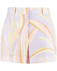 Emilio Pucci Stretch Cotton Shorts - Multicolor