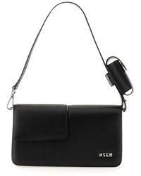 MSGM - Baguette Bag With Double Flap And Logo - Lyst