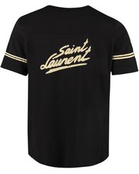 saint laurent 50s signature destroyed t shirt