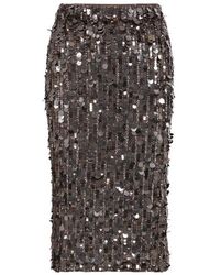 P.A.R.O.S.H. - All-over Sequin-embellished Midi Skirt - Lyst