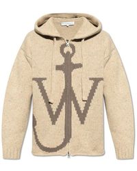 JW Anderson - Zip Front Anchor Ribbed Hoodie - Lyst
