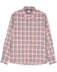 Acne Studios - Face-patch Checked Shirt - Lyst