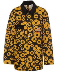 Marni - X Carhatt Floral Printed Buttoned Overshirt Jacket - Lyst