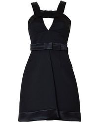 Jil Sander - Bow-detailed Sleeveless Mini Dress - Lyst