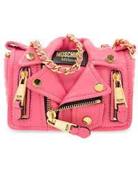 Moschino - Leather Shoulder Bag, - Lyst