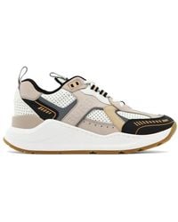 Burberry - Logo Embossed Leather Sneaker - Lyst
