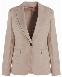 Womens Clothing Jackets Blazers sport coats and suit jackets Max Mara Studio Silk Single-breasted Long-sleeved Blazer in Black 