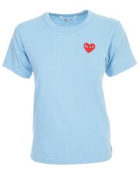COMME DES GARÇONS PLAY - Heart Logo Patch Crewneck T-shirt - Lyst