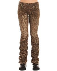 R13 Shirring Boy Boot Jeans - Brown