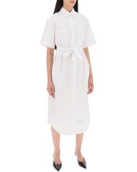 Thom Browne - Logo Patch Midi Shirt Dress - Lyst