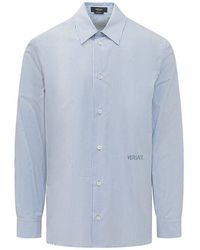 Versace - Cotton Poplin Shirt - Lyst